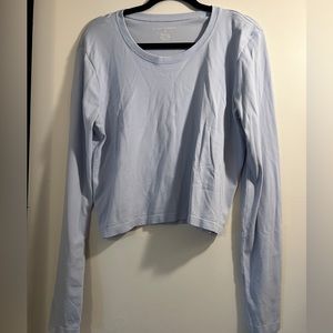Long sleeve slightly cropped shirt